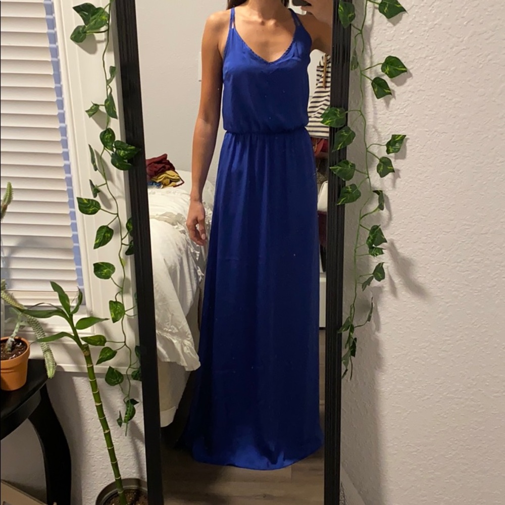 Maxi, royal blue dress